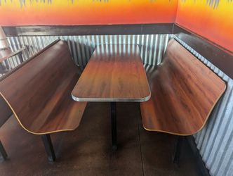 Restaurant Booths/Tables/Chairs/Bar stools and top/Trash Receptacle