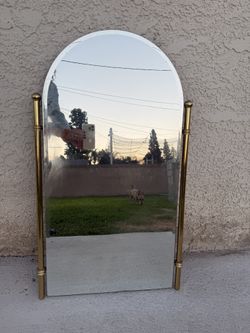 Vintage Brass Mirror