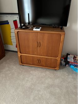 Teak shelving units