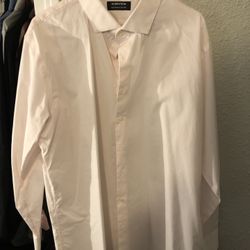 Men’s Nordstrom Dress Shirt Pink And White 