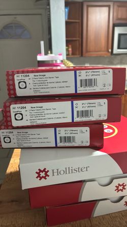 Colostomy bag and waterproof adhesive