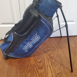 PING PAL KIDS Carry Stand Golf club Bag Blue with harness  - No Rain Cover