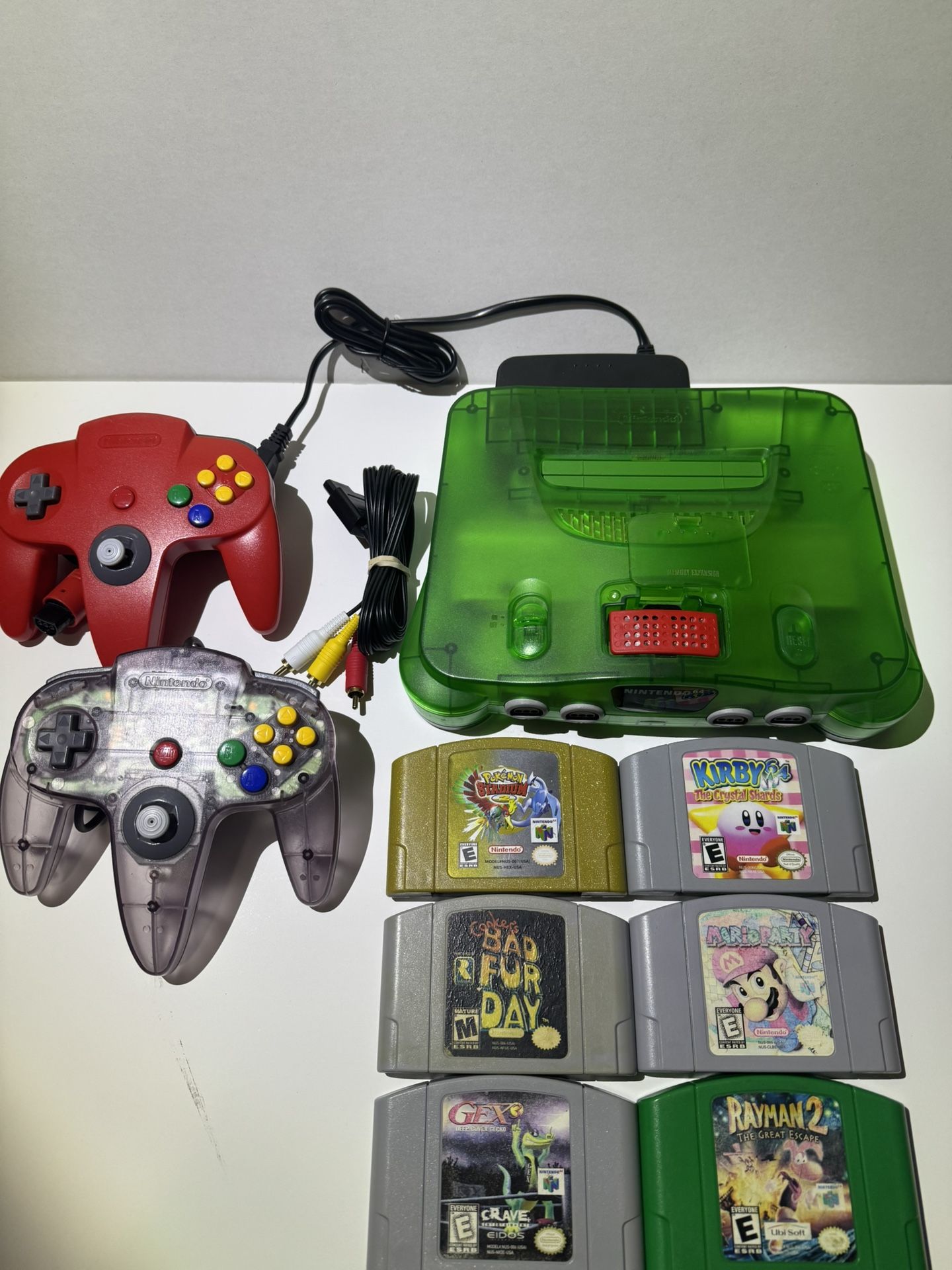 Funtastic Jungle Green Nintendo 64 Console - Nintendo 64 Bundle Tested Working
