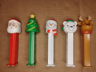 Pez Candy Dispensar Christmas Theme Set Of 5