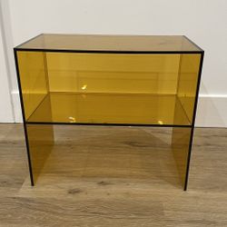 Amber Acrylic Side Table