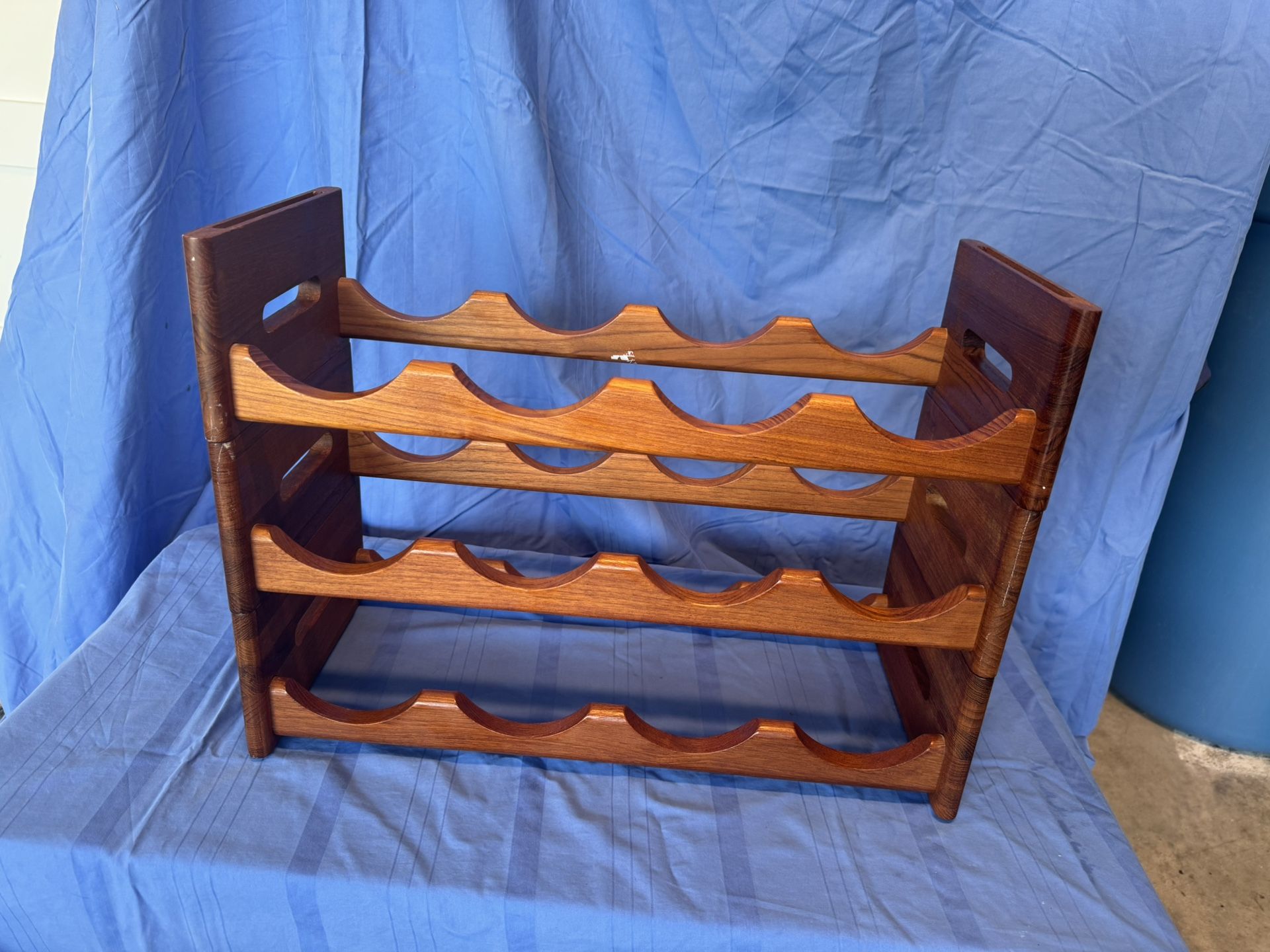Solid Teak Wine Rack