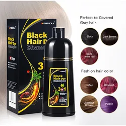 MEIDU 3-in-1 Hair Dye Shampoo 500ml / Shampoo Tinte 3 en 1 MEIDU
