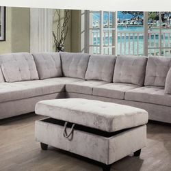 Grey White Leather Sofa Set On Sale