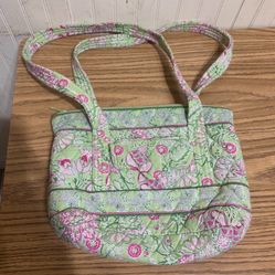Vera Bradley Chelsea Green Paisley Medium Purse Shoulder Bag