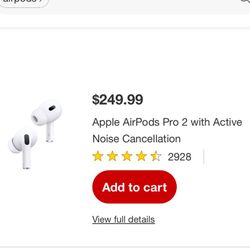 Apple AirPods Pro 2 with Active Noise Cancellation