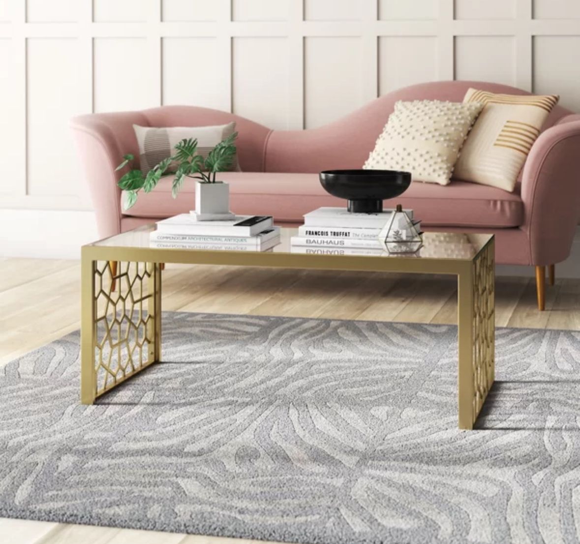 CosmoLiving Gold Coffee Table