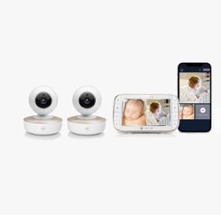 Motorola® VM855-2 5" Video WiFi Baby Monitor with Pan/Tilt & Dual Cameras