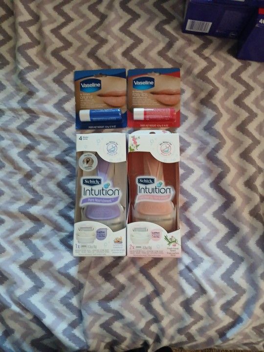 Schick Razors And Vaseline Balms