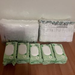Size 3-4 Pull Ups / Fresh Cucumber Scented Baby Wipes 