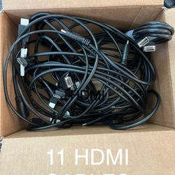 COMPUTER CABLES | 11 HDMI, 4 DVI, 8 C13 Power Cables, 2 USB 3.0 Cables | 10 AC/DC Adapters | 11 DisplayPort To HDMI Cables | CHECK DESCRIPTION FOR $ |