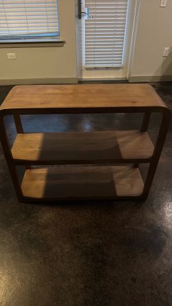 Modern Solid Wood 3-Tier Console Table / Bookshelf