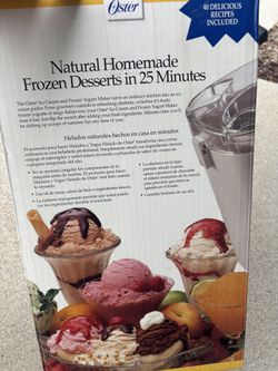 Oster Designer Ice Cream Frozen Yogurt Maker Model 4746 USA