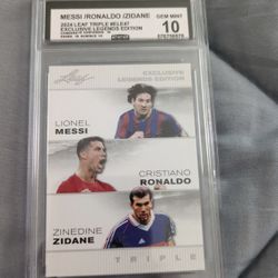Messi/Ronaldo/Zidane Graded 10 Card