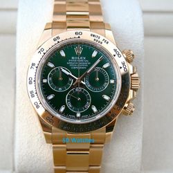 ROLEX 116508 DAYTONA WATCH 18K GOLD JOHN MAYER GREEN DIAL - T5303