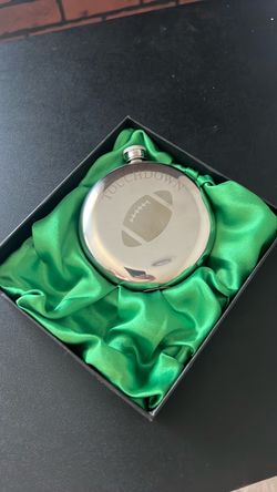 Touchdown Football Engraved Stainless Steel Hip Flask