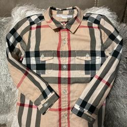 Burberry Plaid Buttons Down Toddler Shirt