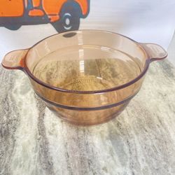 Amber Glass Double Boiler Insert Corning Vision Ware Glass Pot V-20-B