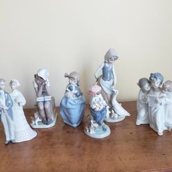 Lladro Collection of Figurines (6)- vintage