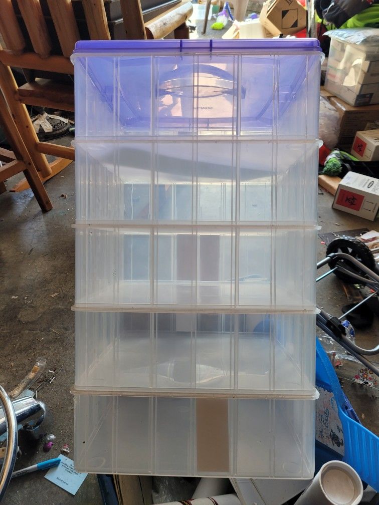 Snapware Craft Storage Tote With Lid And Dividers 5 Tier