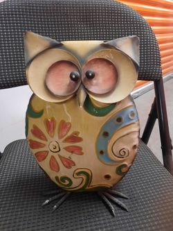 Decorative Metal Owl Figurine
