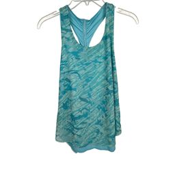 Calia Women's Athletic Tank Racerback Top Reversible Size S Teal Scoop-Neck