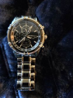 Seiko Chronograph Watch Silver Stainless Steel