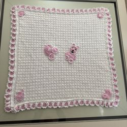 Baby Blanket. Crocheted.