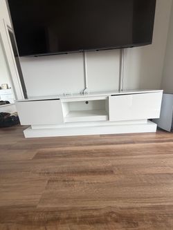 White Gloss TV Stand Media Console