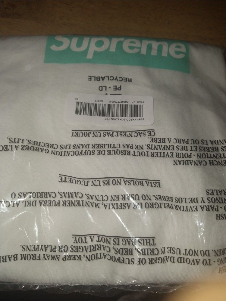 Tiffany X Supreme Box Logo Size:XL