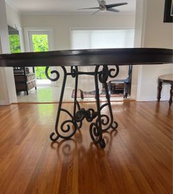 Dining table with six chairs