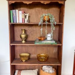 Vintage Wood Bookcase 