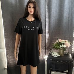 Black mini t shirt dress