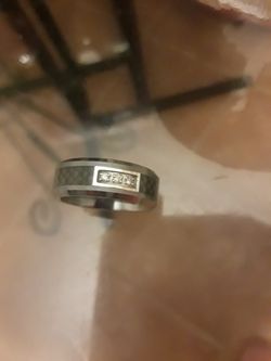 Tungsten ring men size 10