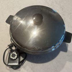 Farberware Stainless Steel 12” Electric Skillet Fry Pan Model 322