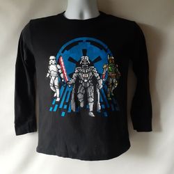 Star Wars boys black long sleeve graphic top size M (7-8)