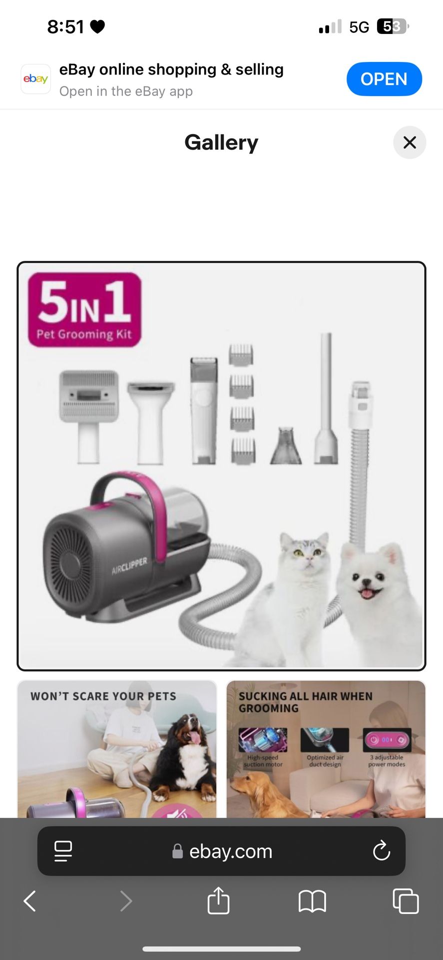 PETKIT AirClipper – 5-in-1 Smart Grooming Vacuum Kit for Pet Hair & Trimming