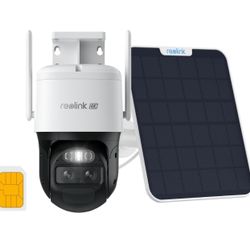REOLINK 4K Dual Lens Cellular Security Camera, 4G LTE Auto Tracking, No WiFi Solar Powered, SIM Card Included, 6X Hybrid Zoom, 8MP Color Night Vision