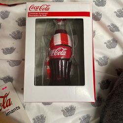 Vintage Coca Cola Christmas Scarf Ornament 