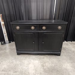 Black Two Drawer two door Cabinet