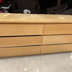 Wooden Dresser 6 Drawers 