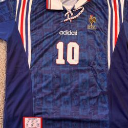 France 1998 Vintage Zidane Soccer Jersey