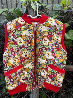 Vintage Kitten/Cat Vest Kids size 12