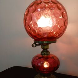 Rare vintage Fenton Cramberry lamp