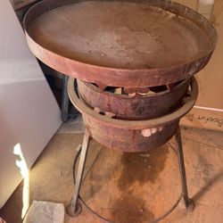 parrilla rústica de fierro