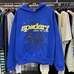 Sp5der hoodie (Blue x Yellow)